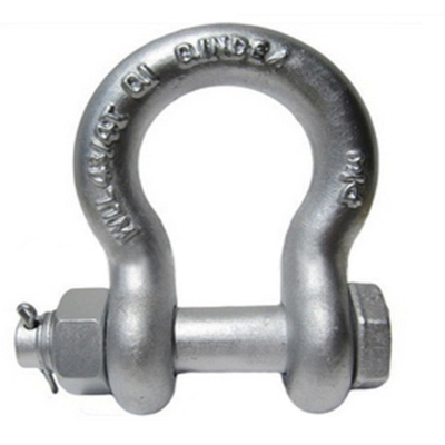 Drop Forged 55T Vít Pin Anchor Shackle Loại Bolt mạ kẽm Bow Shackle