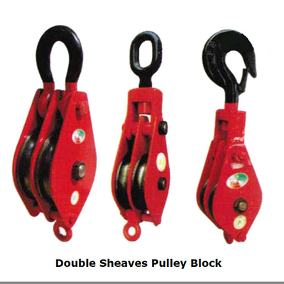Power Coated Marine Rigging Phần cứng Khối ròng rọc kép 12mm - 42mm