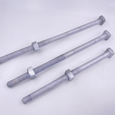 Phụ kiện đường dây điện 8 inch đến 36 inch Bu lông đầu vuông HDG ISO